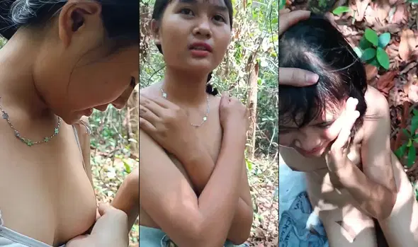 Bé nữ sinh ngoan ngoãn vâng lời lần đầu gặp đã đưa em vào rừng